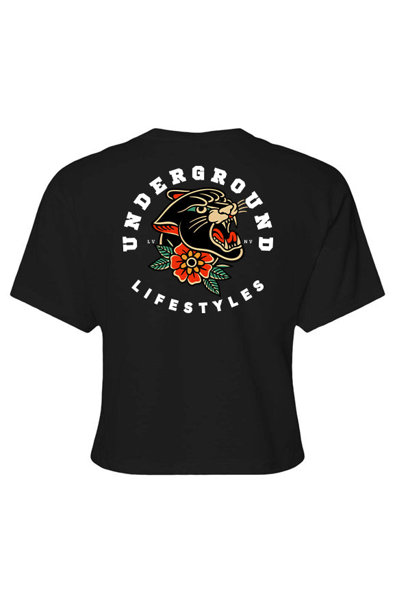 Panther Women's Crop Top (Black)