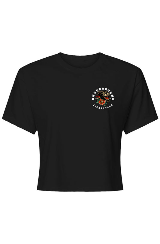 Panther Women's Crop Top (Black)