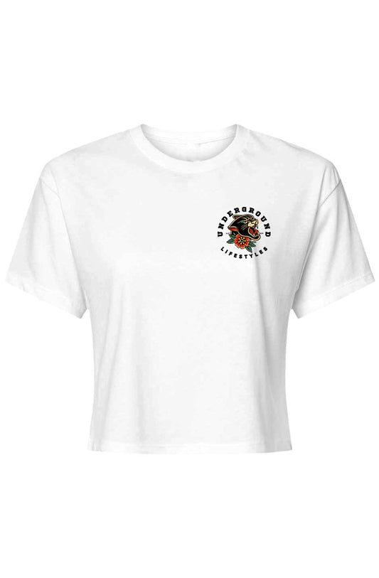 Panther Women's Crop Top (White)
