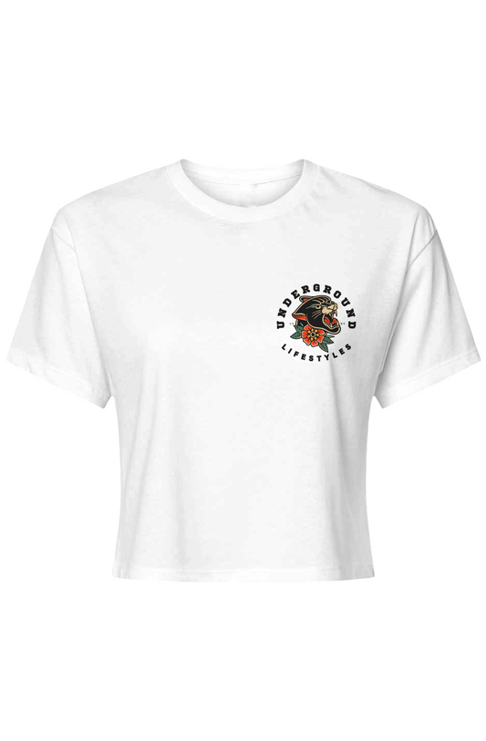 Panther Women's Crop Top (White)